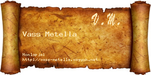 Vass Metella névjegykártya